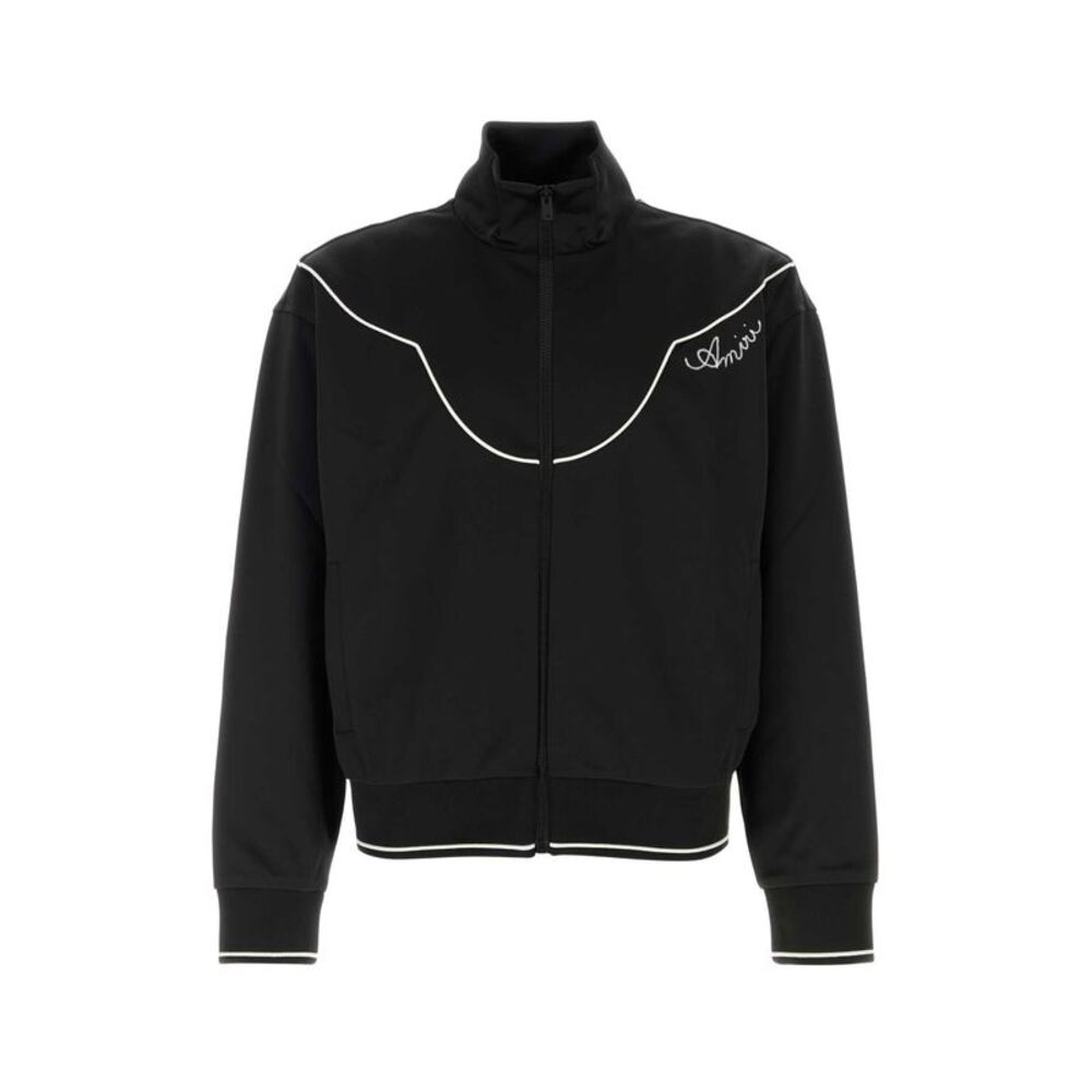 Amiri Men Black Tech Fabric Sweatshirt
